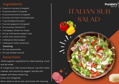 Punkie's Favorite | Italian Sub Salad Recipe