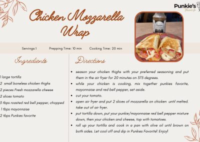 Punkie's Favorite | Chicken Mozzarella Wrap Recipe