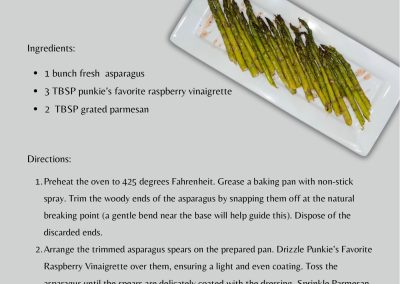 Punkie's Favorite | Roasted Raspberry Asparagus Recipe