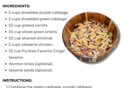 Punkie's Favorite | Asian Chicken Crunch Salad Recipe