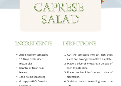 Punkie's Favorite | Caprese Salad Recipe